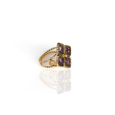 Brigid Seal of Grace Ring Spirit Amethyst - Gold