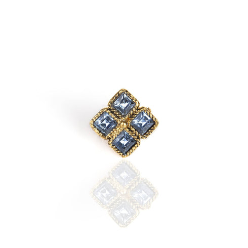 Brigid Seal of Grace Ring Water Lt Sapphire - Gold