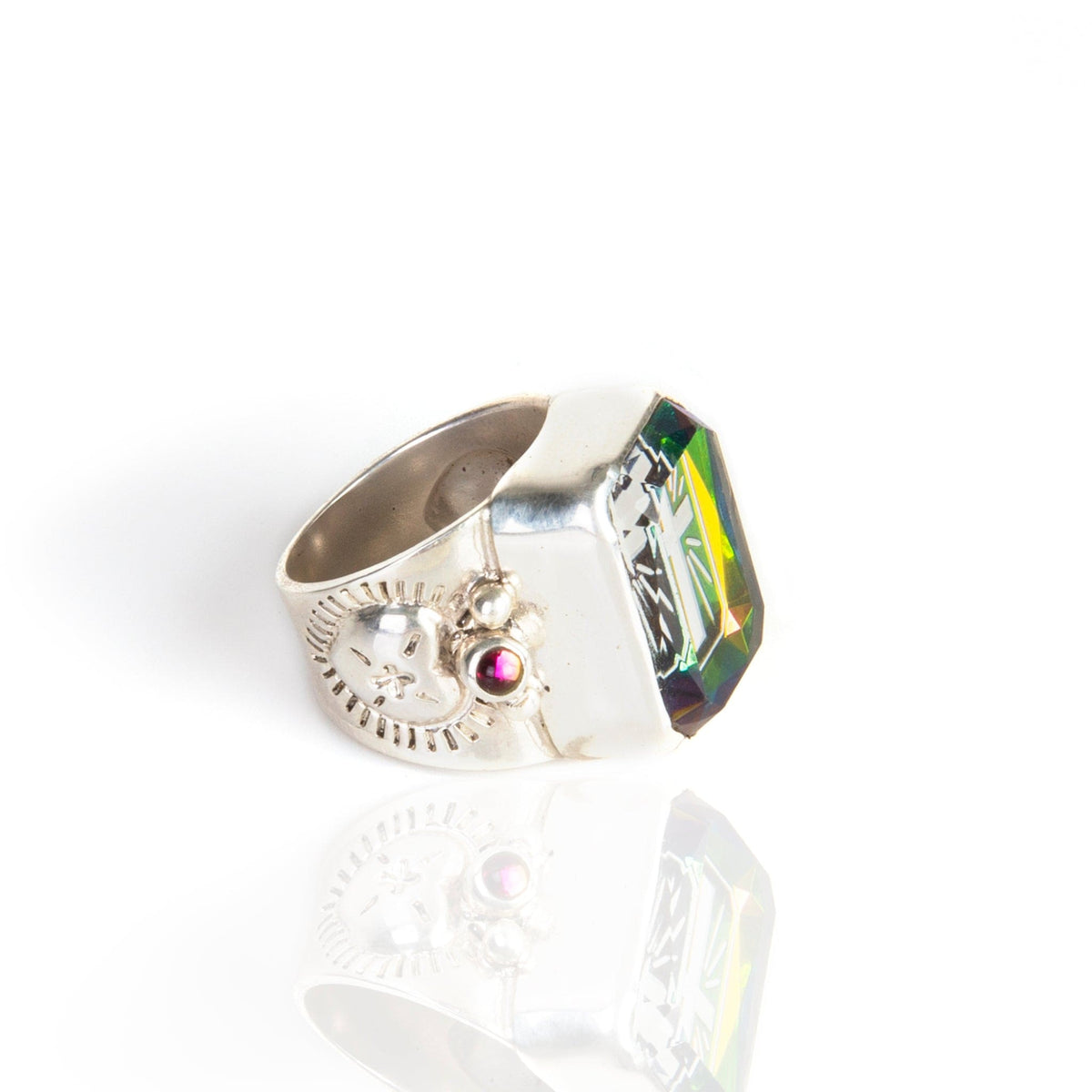 VIRGINS SAINTS ＆ ANGELS クリスタル・シルバーリング Miraculous Vibe Cross Ring – Virgins Saints & Angels