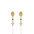 Maddie Rosary Post Earrings Montana - Gold