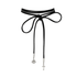 Leather Lariat Black - Silver