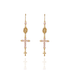Maddie Rosary Earrings Light Rose - Gold