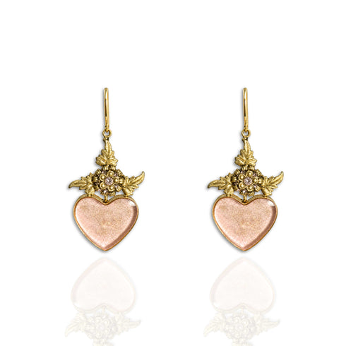 Daisy in Love Earrings Pink - Gold