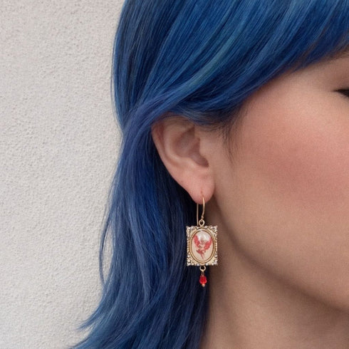 Scapular Earrings of Saint Valentine - Gold - VSA Designs