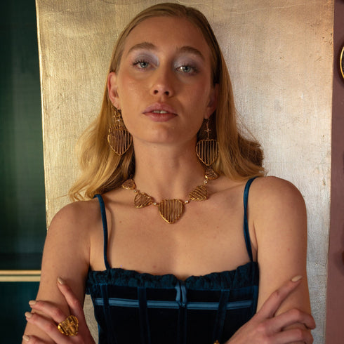 Caged Heart Small Earrings