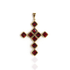 Brigid Cross of Kildare Charm Fire Ruby - Gold