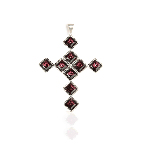 Brigid Cross of Kildare Charm Spirit Amethyst - Silver - VSA Designs