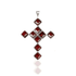 Brigid Cross of Kildare Charm Fire Ruby - Silver