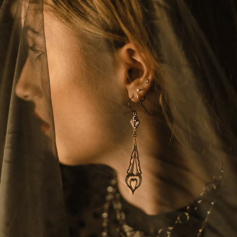 Light Seeker Cross Drop Earrings