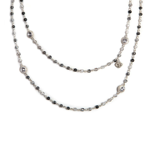 Wrap - 6mm Semi-Precious Rutilated Quartz Black Mix