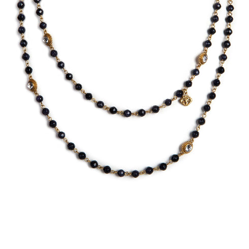 Wrap - 6mm Precious Blue Goldstone (faceted)