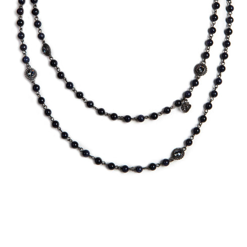 Wrap - 6mm Precious Blue Goldstone (smooth round)