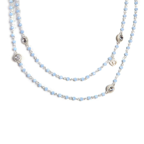 Wrap - 4mm Crystal Celestial Sky Blue