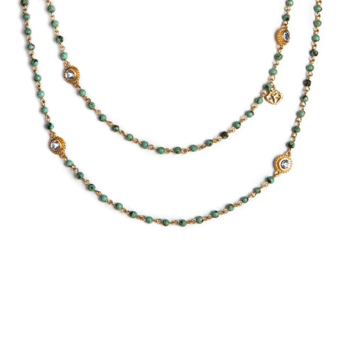 Wrap - 4mm Semi-Precious African Turquoise Beads