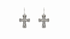 Bourne Again Rebel Cross Earrings - Silver