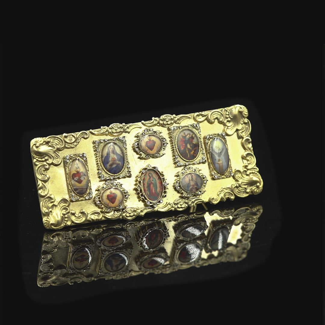 Retablo Framed Buckle - Silver – Virgins Saints & Angels display picture 2
