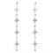Peace Cross Crystal Drop Post Earrings