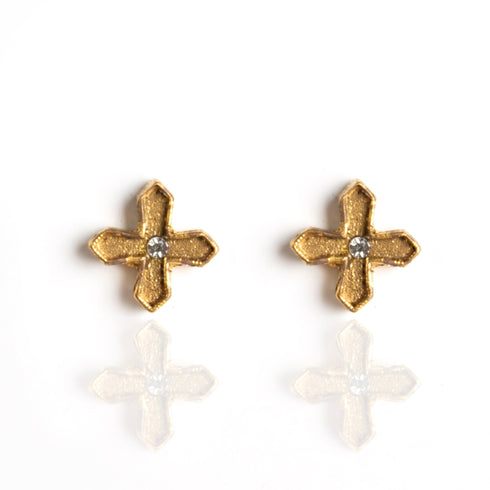 Peace Cross Post Earrings