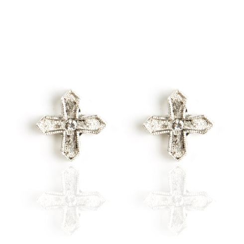Peace Cross Post Earrings