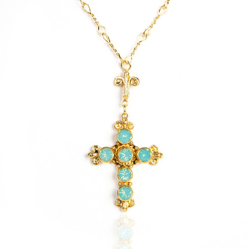 Audrey Necklace Pacific Opal - Gold