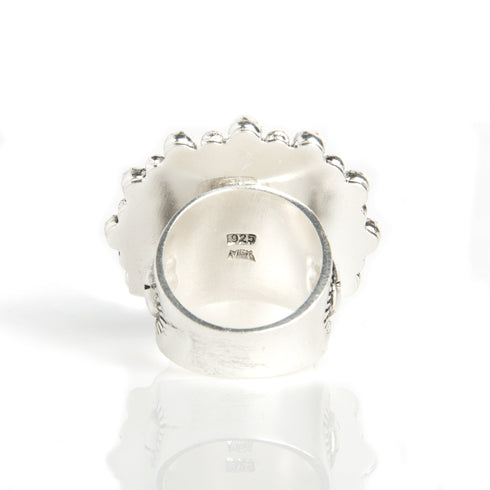 Oval Cloister Sacred Heart Ring - Silver - VSA Designs