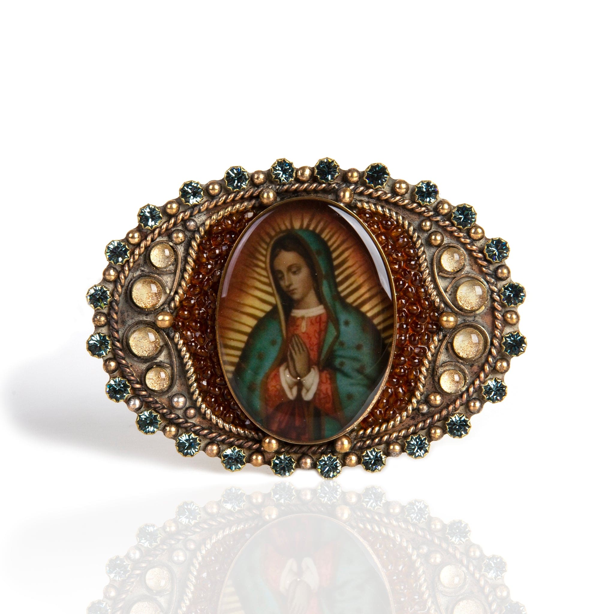 VIRGINS SAINTS & ANGELS VSA Retablo Framed Buckle in Silver RETABLO – Virgins Saints & Angels main image 2