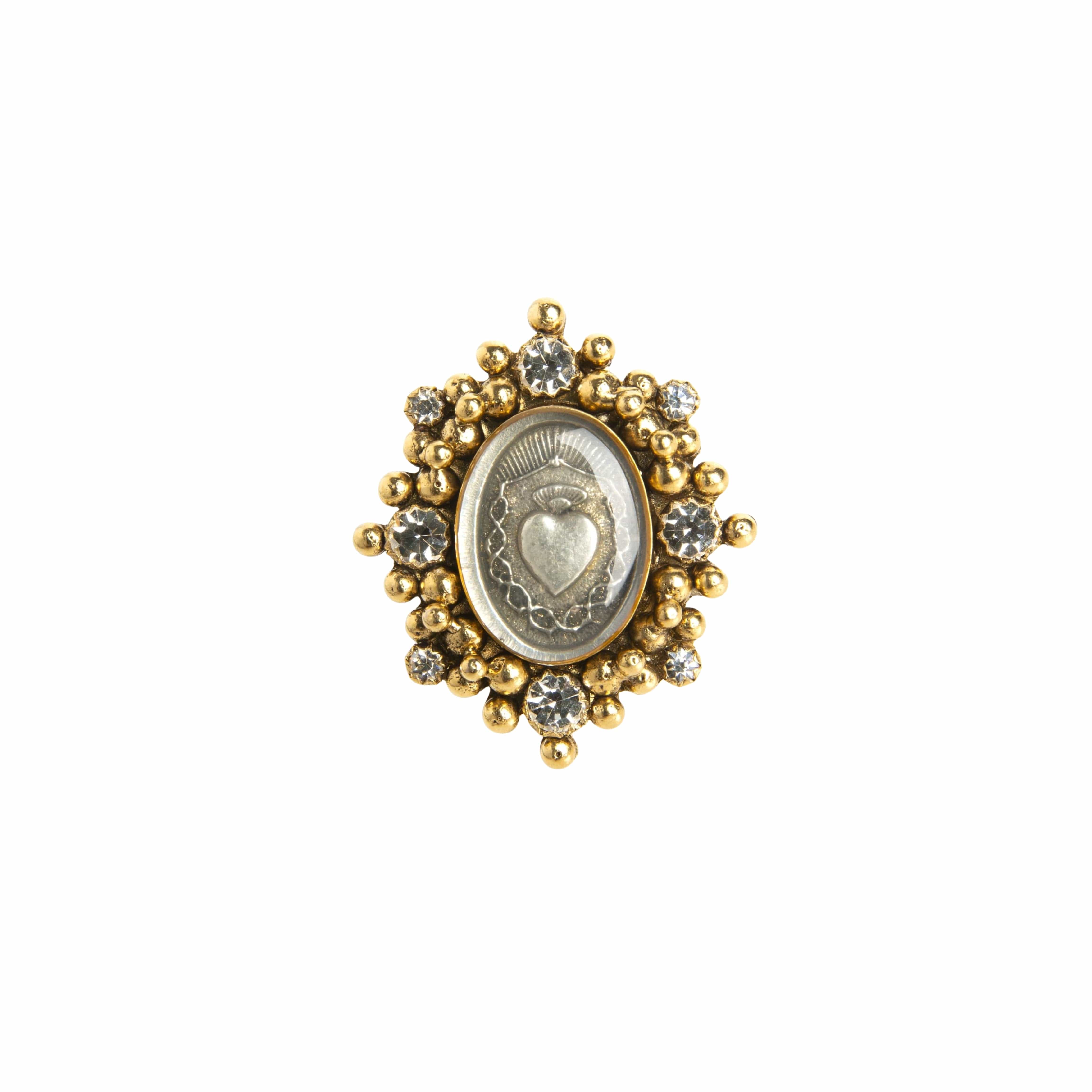 Oval Cloister Sacred Heart Ring – Virgins Saints Angels