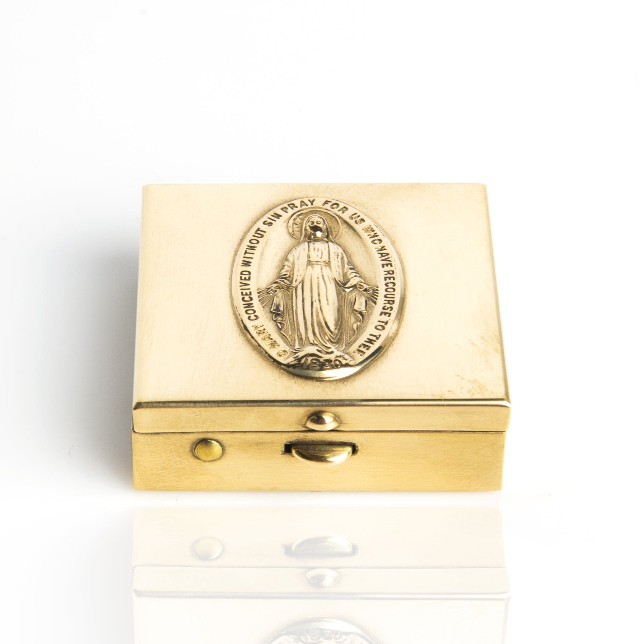 Shop Our Virgin Mary Bronze Trinket Mirror And Velvet Gift Box